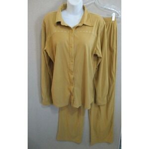 Sarah Bentley Outfit Size M Soft Microfiber Shirt & Elastic Pants Set